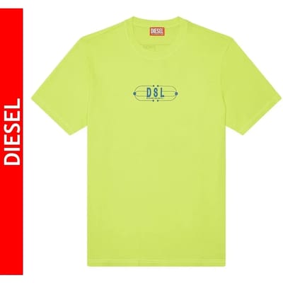 Diesel Just K5 T-shirt Met Korte Mouwen Geel M Man