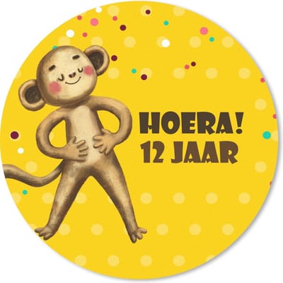 Muismat rond 20x20 cm - Mousepad Kinderen - Verjaardag - 12 jaar - Ronde muismatten