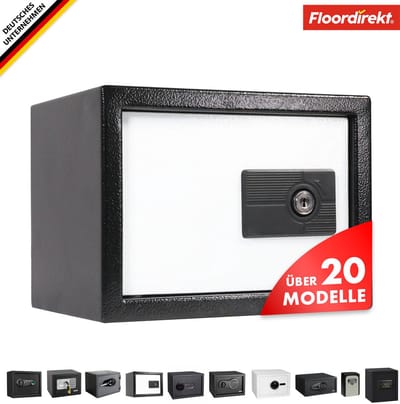 FLOORDIREKT Diarik Kluis - Betrouwbare Bescherming en Stijlvol Opbergen - Wit - 17 x 23 x 17 cm