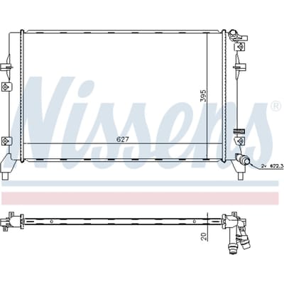 Lage-temperatuurRadiator, laadluchtRadiator NISSENS 65315