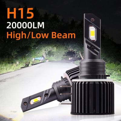 TLVX H15 High Power LED Canbus / Stadslicht / Dimlicht / Grootlicht / Autolampen / 6000K / Wit licht / Geschikt voor Audi / Volkswagen (VW) / Skoda / Mercedes / Mazda (2 stuks)