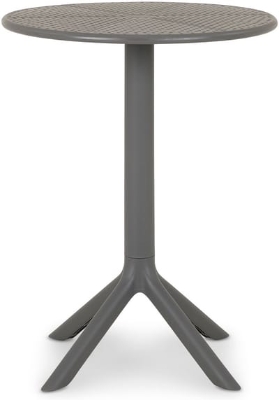 Tuintafel LUZ, rond met gaaspatroon - grijs