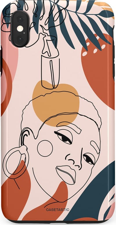 Casetastic Hoesje Geschikt voor Apple iPhone Xs Max - Stijlvolle Beschermende Duo-layer Case - Ochtend blush