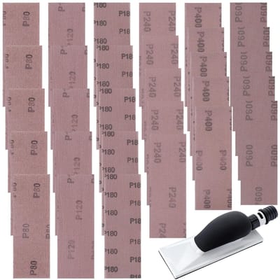 Schuurpapier 70x198 mm Schuurpapier met korrel 80/120/180/240/400/600 Multifunctionele schuurpapiervellen voor metaal en hout