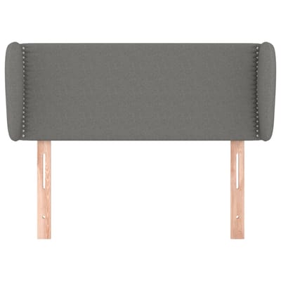 vidaXL - Hoofdbord - met - randen - 103x23x78/88 - cm - stof - donkergrijs