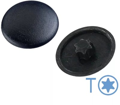 Afdekkappen zwart voor Torx 10 – Ø12 mm – 10 stuks – afdekdop – dop – afdek – TX10