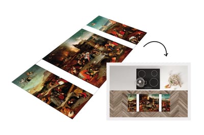 Keukenloper - Loper keuken - Temptation of Saint Anthony - schilderij van Jheronimus Bosch - 120x50 cm - Keukenloper vinyl