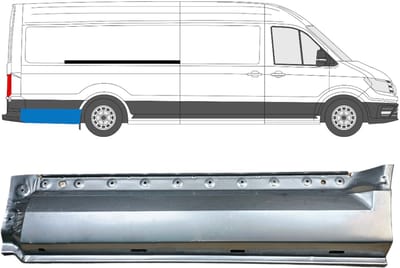 Reparatiepaneel achterspatbord voor Volkswagen Crafter 2017- / Rechts