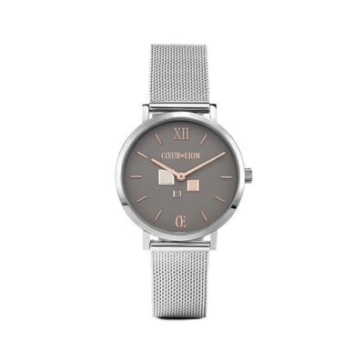 Coeur de Lion Dameshorloge 7600/70-1724 – Cool Grey met Milanees RVS band