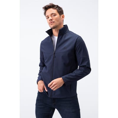 Heren Effen Scuba Zip-Front Jas