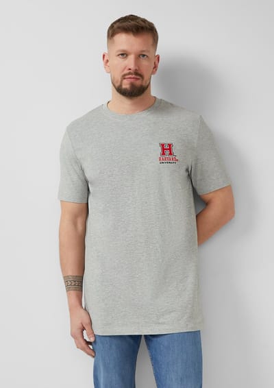 s.Oliver - male - Zwaar jersey T-shirt in een moderne pasvorm met college artwork