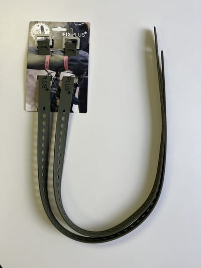 2 Fixplus straps 86cm olijfgroen TPU strap voor snel en effectief bundelen en bevestigen van fietsonderdelen, ski's, buizen, stangen, touwen en latten