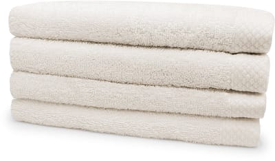 Eleganzzz Handdoeken Set - Set van 4 - Badhanddoeken 70x140cm - Badlakens - Handdoek - 420 gr/m2 - 100% Katoen - ivory