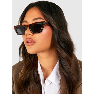 boohoo Dames Tortoiseshell getinte zonnebril | Brown