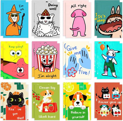 SnelShoppen - 48 Mini-Notitieboekjes - Kleine Pocketdagboekjes voor Klasbeloningen - Inspirerende Notitieblokjes 2,8 x 4 Inch - Perfect voor Kinderen,