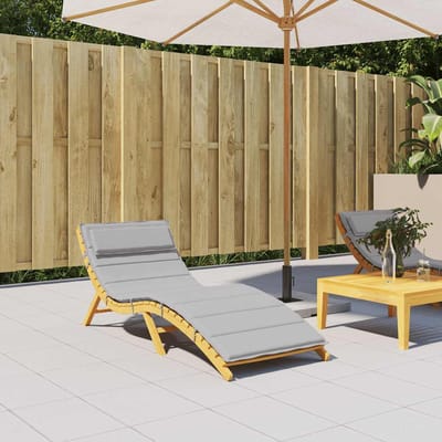 vidaXL - Ligbedkussen - 180x60x4 - cm - oxford - stof - grijs