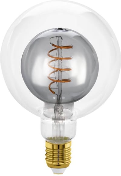 Eglo Ledfilamentlamp Globe - Smoke - D12,5cm - Dimbaar - Neutraal Wit - E27 - 2w
