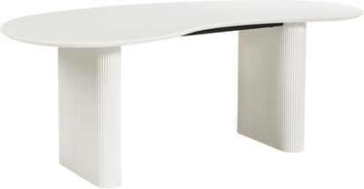 PEERY - Ronde eettafel - Wit - 198 x 93 cm - Hout