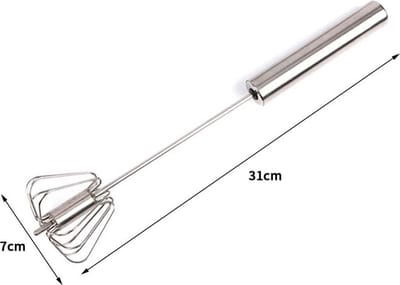 Semi automatische eiklopper mixer RVS pushen en mixen heel erg handig