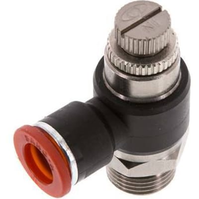 L-stuk Regelventiel 10 mm - G3/8'' Regeling-in Messing/Nylon