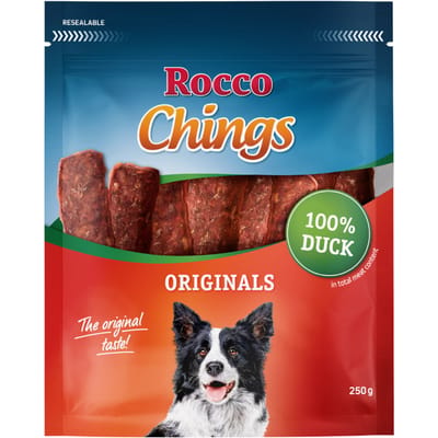 2x250g Eendenborst Rocco Chings Originals Hondensnacks