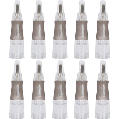10 stuks Wegwerp Wenkbrauw Tattoo Naalden Microblading Semi-Permanente Make-up Cartridge Naalden(U11(1) ) U11-(1) white