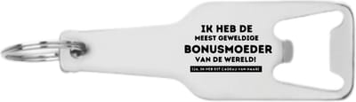 Akyol - ik heb de meest geweldige bonusmoeder van de wereld flesopener - Bonusmoeder - familie mensen met een bonusmoeder - cadeau - 105 x 25mm