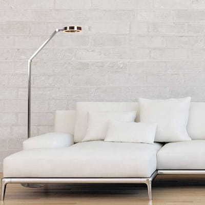 Vloerlamp Ringlux 4138ST - Verstelbare LED leeslamp van geborsteld staal - Draaibaar en kantelbaar - Steinhauer
