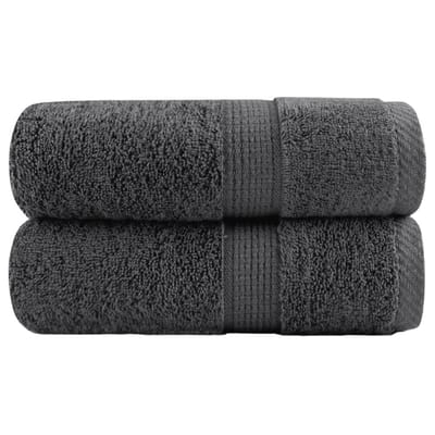 vidaXL - Handdoeken - SOLUND - 2 - st - 600 - g/m² - 30x50 - cm - antracietkleur