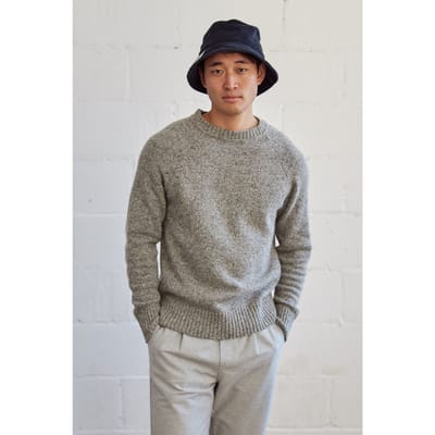 TWOTHIRDS Kefalonia Knit Melange Grey Multicolour Neps Maat: L | Sweaters Outlet | Heren | Grijs
