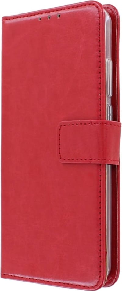 LuxeBass Hoesje geschikt voor Huawei P Smart 2020 - Boekhoesje met kaartvakken - Rood gsm hoesje - telefoonhoes - telefoonhoesjes