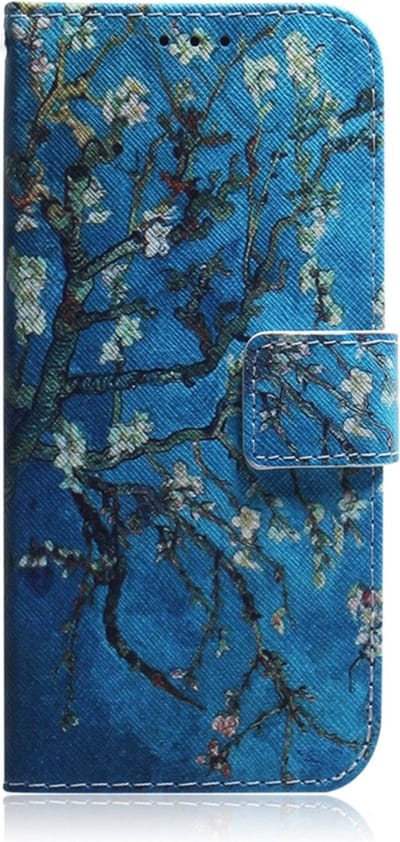 BookCover Hoes Etui geschikt voor Samsung Galaxy S24 - S25 Amandelbloesem
