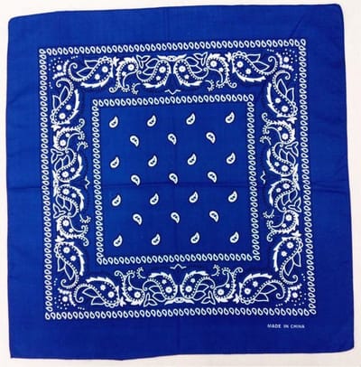 CHPN - Bandana - Boerenzakdoek - Shawltje - Paisleyprint - 54/54CM - Blauw - Zakdoek - Carnaval - Accessoire