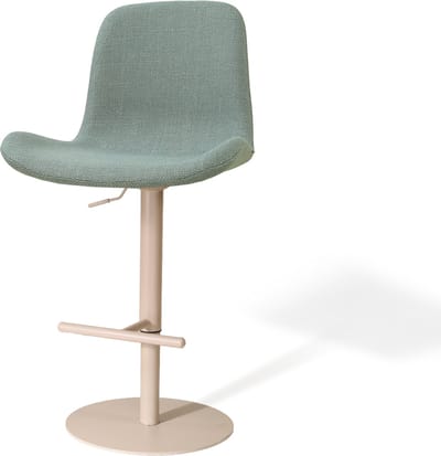 Nolon Niva-Fé Draaibare Tulp Barkruk Saliegroen - Verstelbaar - Beige Onderstel - Barstoel - Japandi - Stoffen