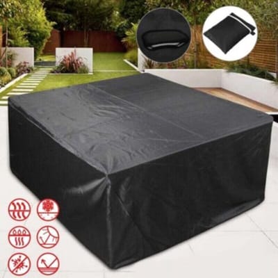 Tuinmeubilair Dekking - Hoes Tafel - Meubels Beschermen - Waterdicht Oxford Stof - 213x132x74 cm - Zwart
