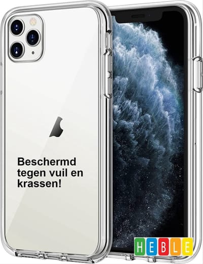 Hoesje geschikt voor iPhone 11 Pro - Hoesje Siliconen - Transparant - Case - Back Cover van Heble®