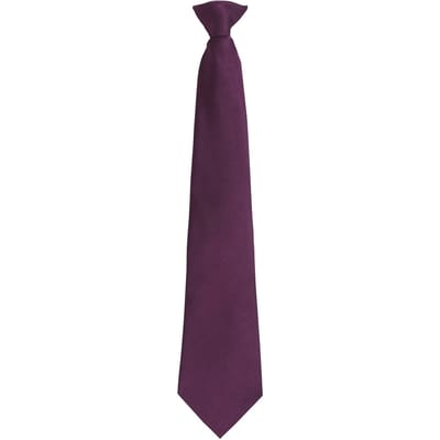 Premier Unisex volwassen kleuren modieuze effen Clip-On stropdas (Paars)