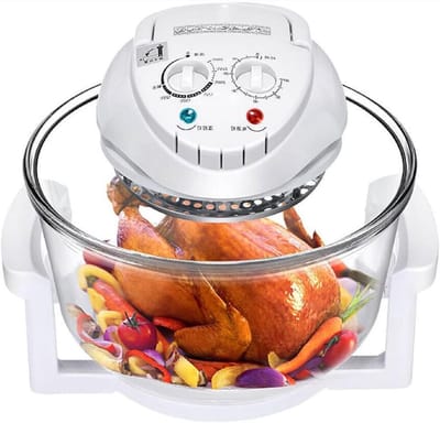 Glazen Airfryer Oven - Heteluchtfriteuse Convectie - Gezond Koken - Zichtbaar Venster - 12 Liter Capaciteit - Wit