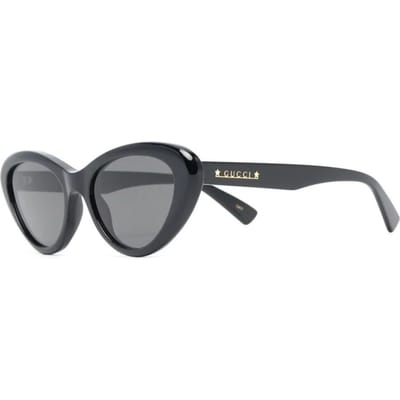 Gucci Zijkantlogo Cat Eye Zonnebril Dames zonnebril Zwart GG1170S001 Dust Bag+Eyeglass Case (Random Color)