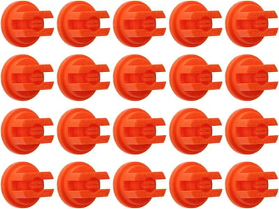Sproeikoppen - Platte waaier - Agrarisch spuiten - Gelijkmatige verdeling - 20 stuks - Oranje