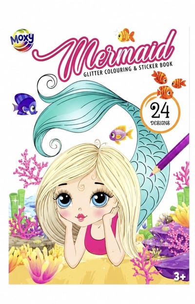 Kleurboek A4 Zeemeermin 24x - Glitter