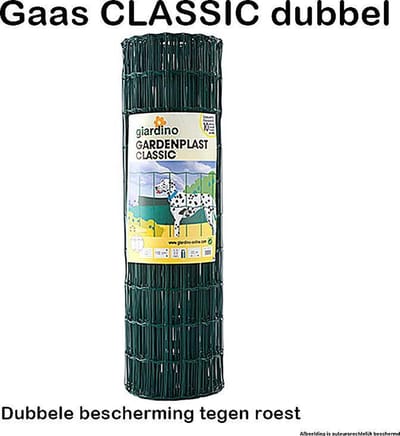 Giardino Geplastificeerd tuingaas groen 102 cm | rol 5 m, 10 m of 25 m 25 meter