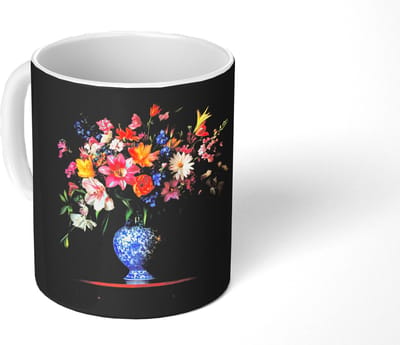 Mok - Koffiemok - Kleur - Vaas - Bloemen - Boeket - Mokken - 350 ML - Beker - Koffiemokken - Theemok