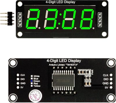 0,56 inch TM1637 zeven segmenten display module Groen geschikt voor Arduino