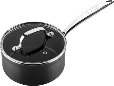 ISENVI Victoria Forged Steelpan met Deksel - 16 cm - Keramisch - RVS Greep - Sauspan - Geschikt voor Inductie - PFAS, PTFE Vrij