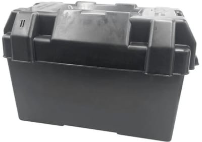Accubak incl spanband - 19x27x20cm - zwart