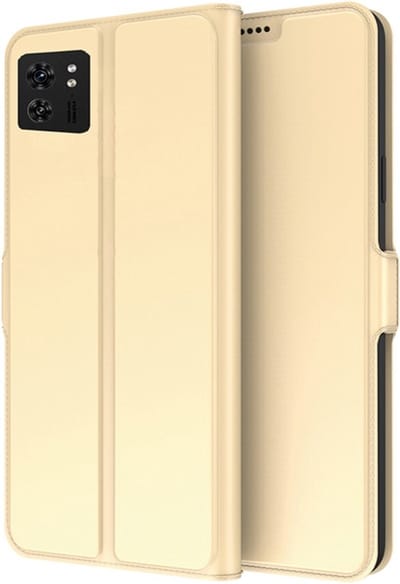 Coverup Hoesje - Geschikt voor Motorola Edge 40 Pro Hoesje - Coverup Folio Book Case - Goud