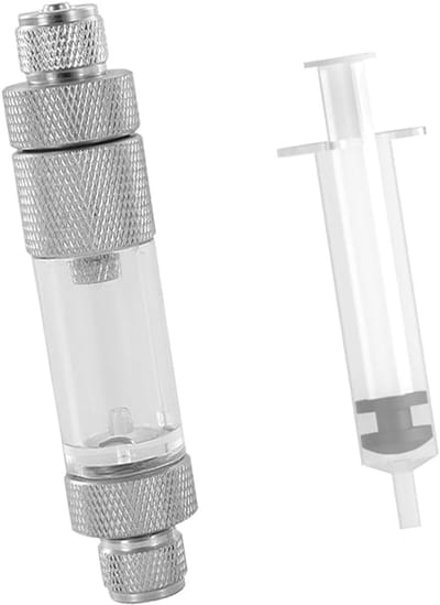 Solidchoice - Begonia CO2-bellenteller, CO2-regelaar met luchtbelteller en terugslagklep, CO2-bellenteller - Snelle watervulling, CO2-drukregelaar voor aquaria, Beplante aquaria (Dubbele kop)