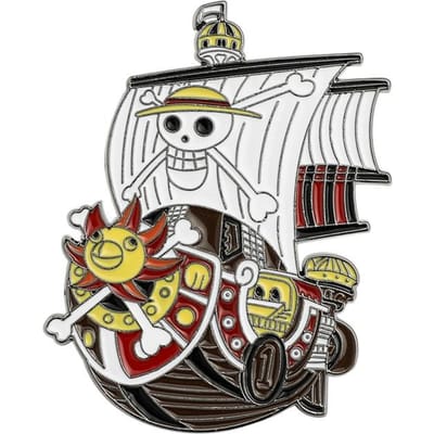 One Piece Piraat Schip Broche Metaal Emaille Pin Anime Sieraden Cadeau voor Fans Kleding Tas Accessoires gray