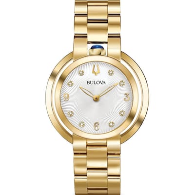 Bulova Rubaiyat 97P125 Horloge - Staal - Goudkleurig - Ø 35 mm